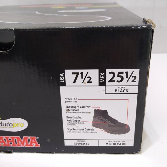 Brahma Blast Off Steel Toe Work Shoes Men's Size 7.5 EnduroPro Insoles NIB / NWT - Picture 11 of 11